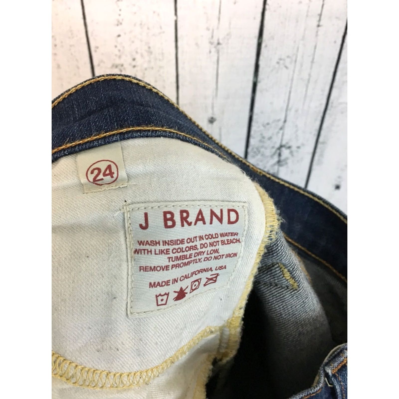 J Brand J Brand Skinny Jeans Blue Mid Rise Size 24 Women's Denim Cotton Blend 34 Inseam Slim Wash Medium Size 42" / US 20 - 4 Thumbnail