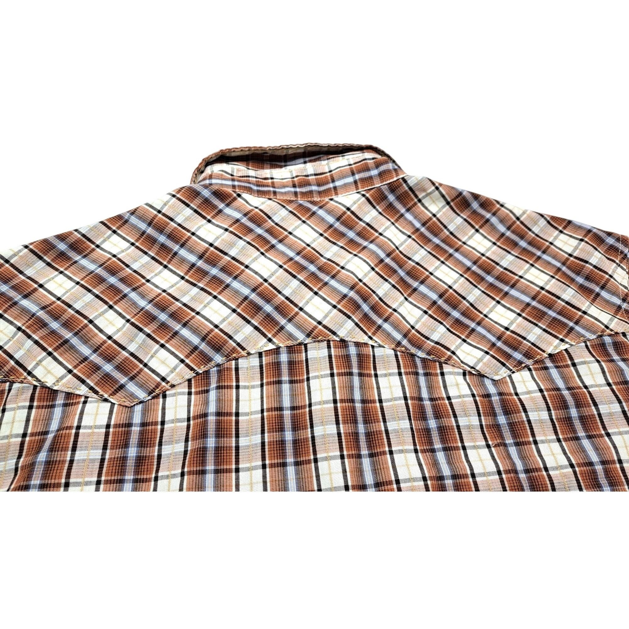 Wrangler Vintage Wrangler Pearl Snap Western Plaid Short Sleeve Shirt Size US M / EU 48-50 / 2 - 7 Thumbnail