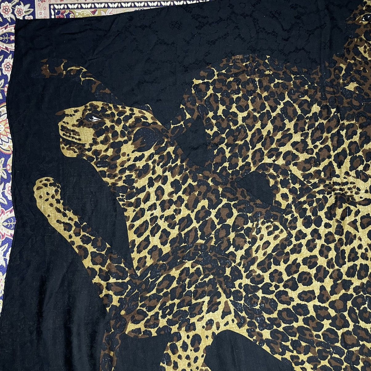 Vintage Vary Rare! Vintage YvesSaintLaurent Leopard Oversized Scarf Size ONE SIZE - 21 Thumbnail