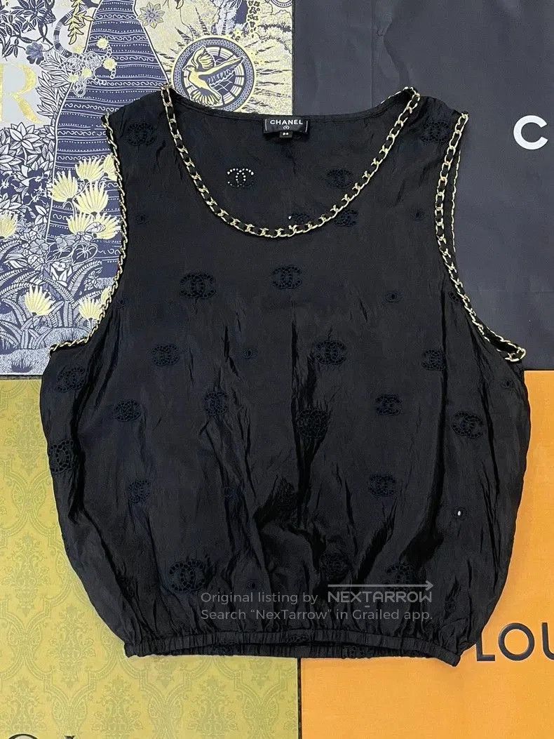 Chanel Chanel Black Cutout CC Chain Vest. Size US M / EU 48-50 / 2 - 1 Thumbnail