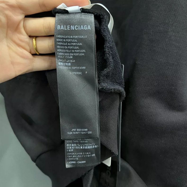 Balenciaga Balenciaga Black print letterhoodie Size US S / EU 44-46 / 1 - 4 Thumbnail