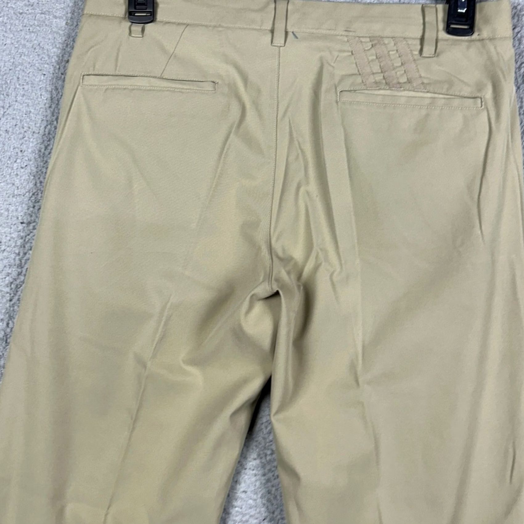 Adidas Adidas Pants Mens 34X30 Khaki Tan Golf Khakis Straight Leg Flat Front Front Slash Pocket Size US 34 / EU 50 - 3 Thumbnail