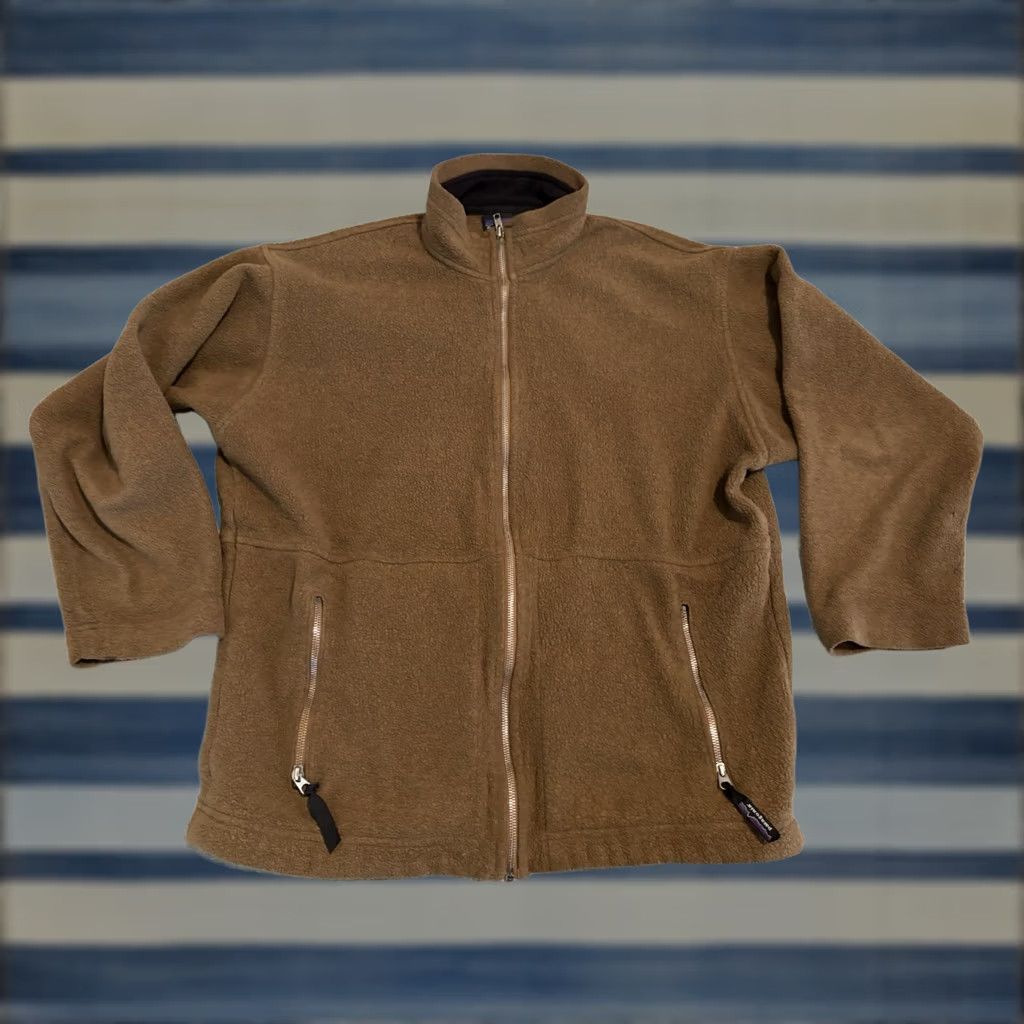 Patagonia VINTAGE Patagonia Jacket Mens Small Brown Full Zip Fleece USA Damaged Back Fabric Size US S / EU 44-46 / 1 - 1 Thumbnail