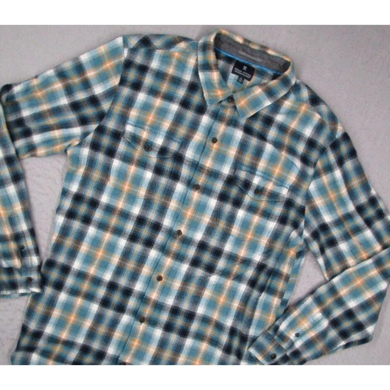 Roark VINTAGE Roark Revival Men's Shirt XL Blue Plaid Flannel Button-Up Casual Long Sleeve Size US XL / EU 56 / 4 - 2 Thumbnail