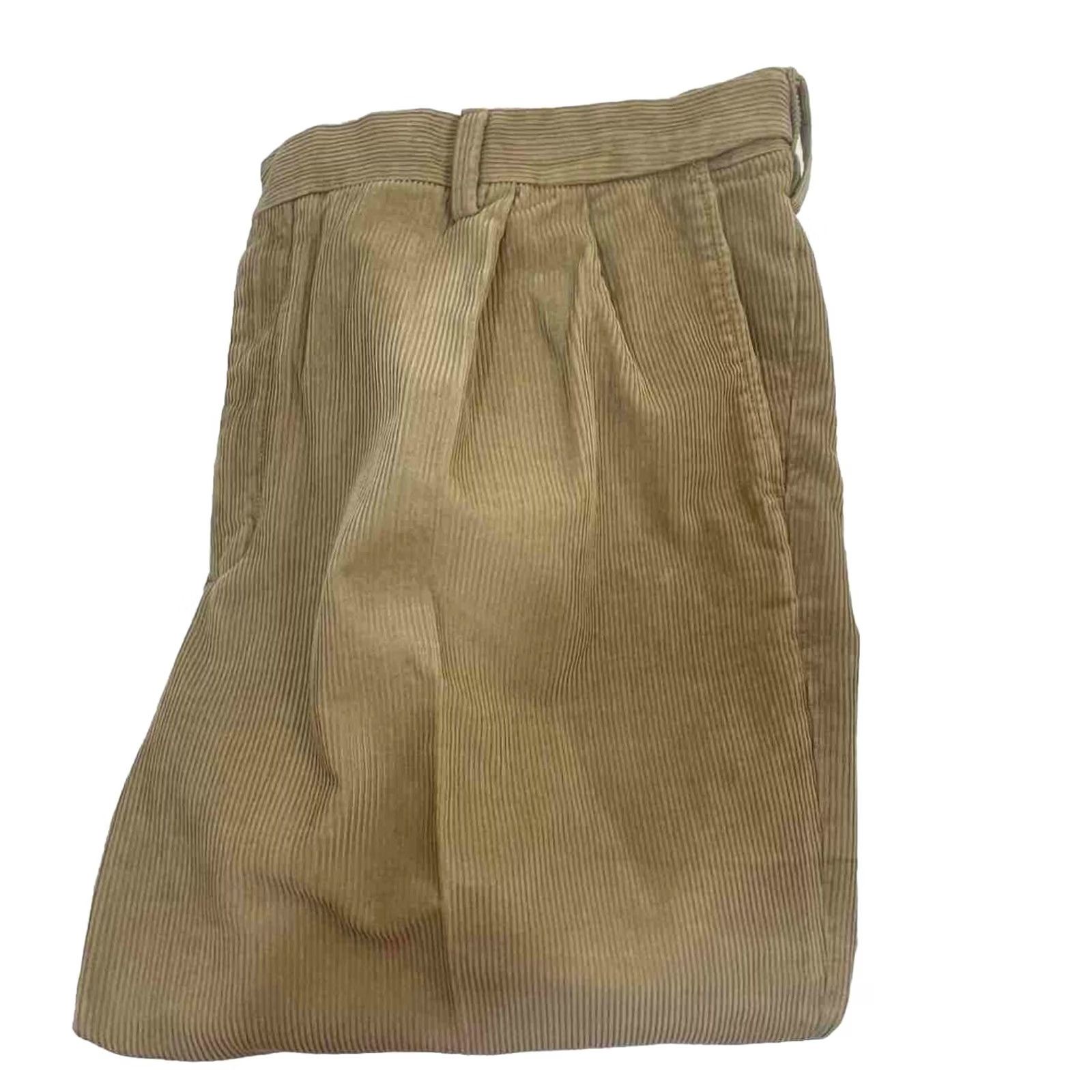 Lands' End Lands’ End Corduroy Pants Men 42x27 Brown Traditional Fit Cuffed Hem RN#62830 Size US 42 / EU 58 - 4 Thumbnail