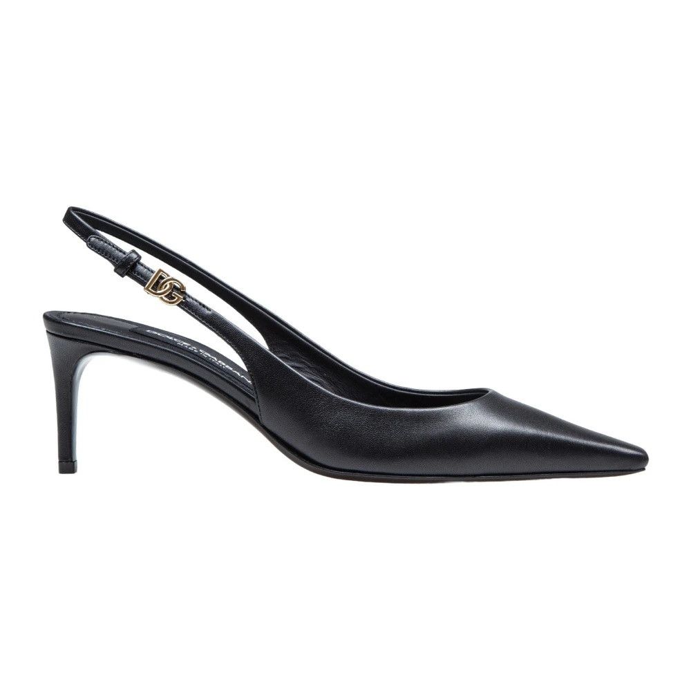 Dolce & Gabbana o1s22i1n0225 Nappa Slingback Pumps in Black Size US 9 / IT 39 - 1 Thumbnail