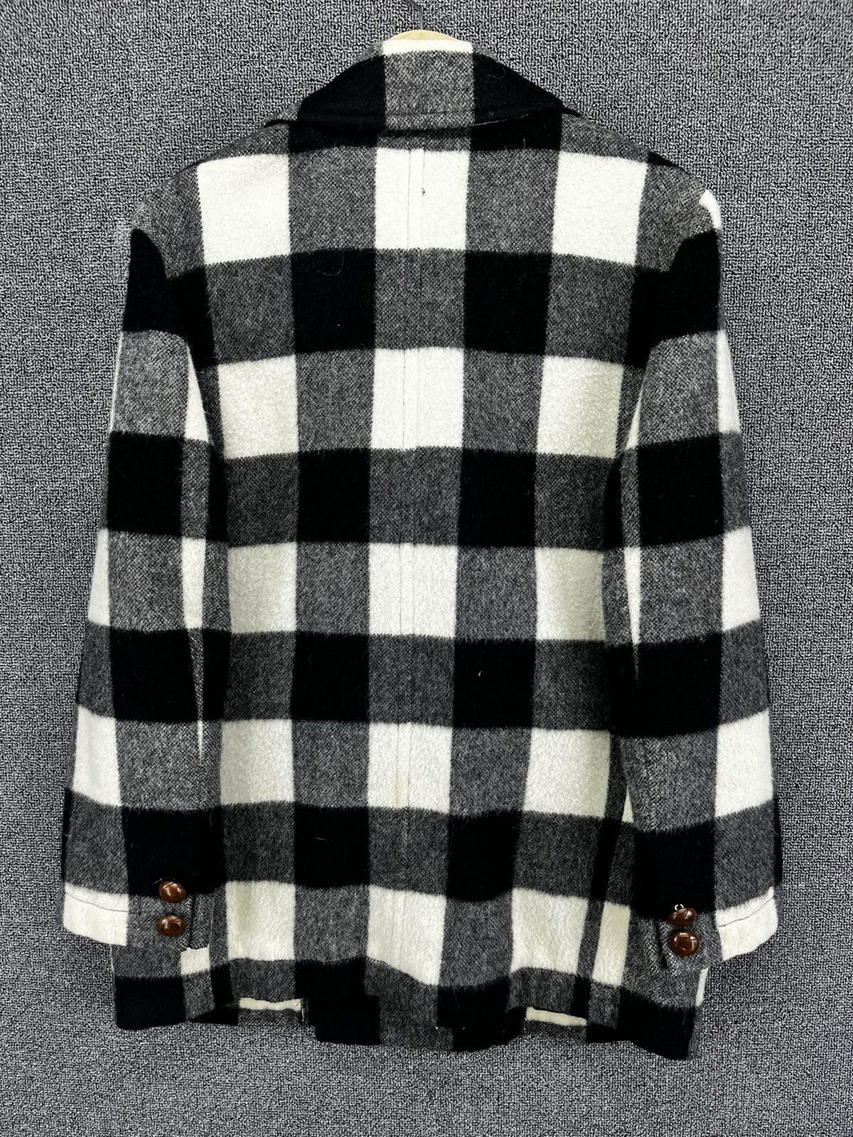 Japanese Brand Junko Shimada Japanese Designer Shadow Plaid Wool Jacket Size US M / EU 48-50 / 2 - 10 Thumbnail
