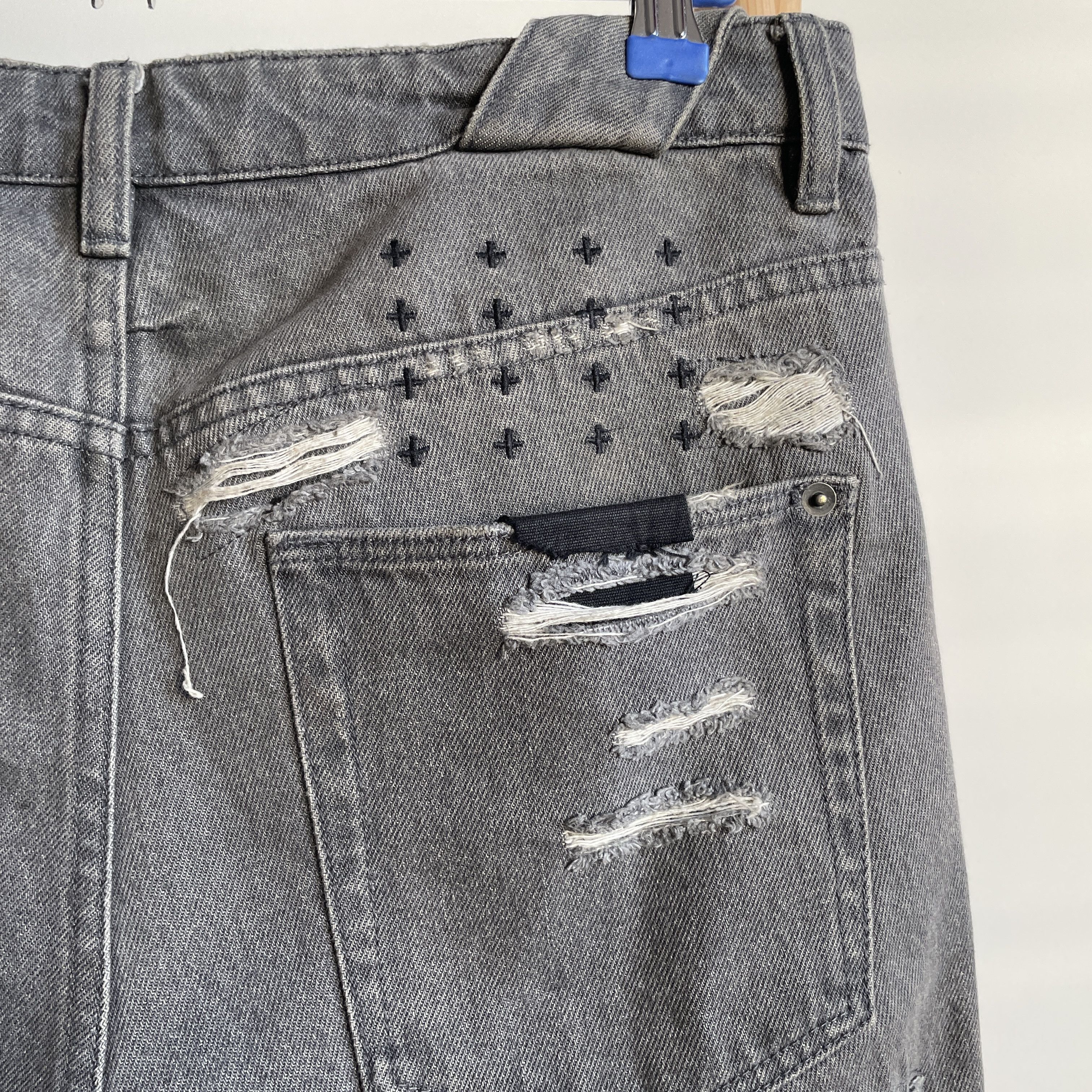 Ksubi Ksubi Chitch Fire Starter Distressed Gray Denim Size 32 Size US 32 / EU 48 - 11 Thumbnail