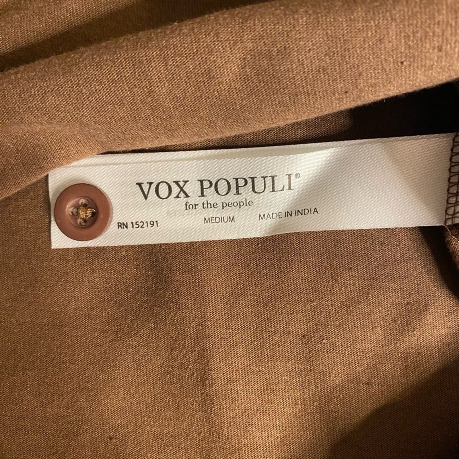 Other Vox Populi Coffee Print Brown Button M Casual Cuban Collar Size US M / EU 48-50 / 2 - 5 Thumbnail