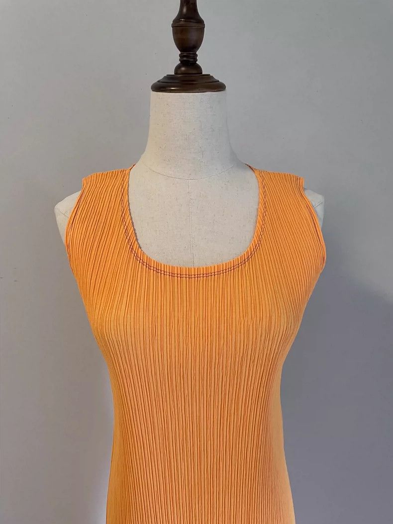 Issey Miyake Issey Miyake Orange main line toothpick pencil dress Size S / US 4 / IT 40 - 4 Thumbnail
