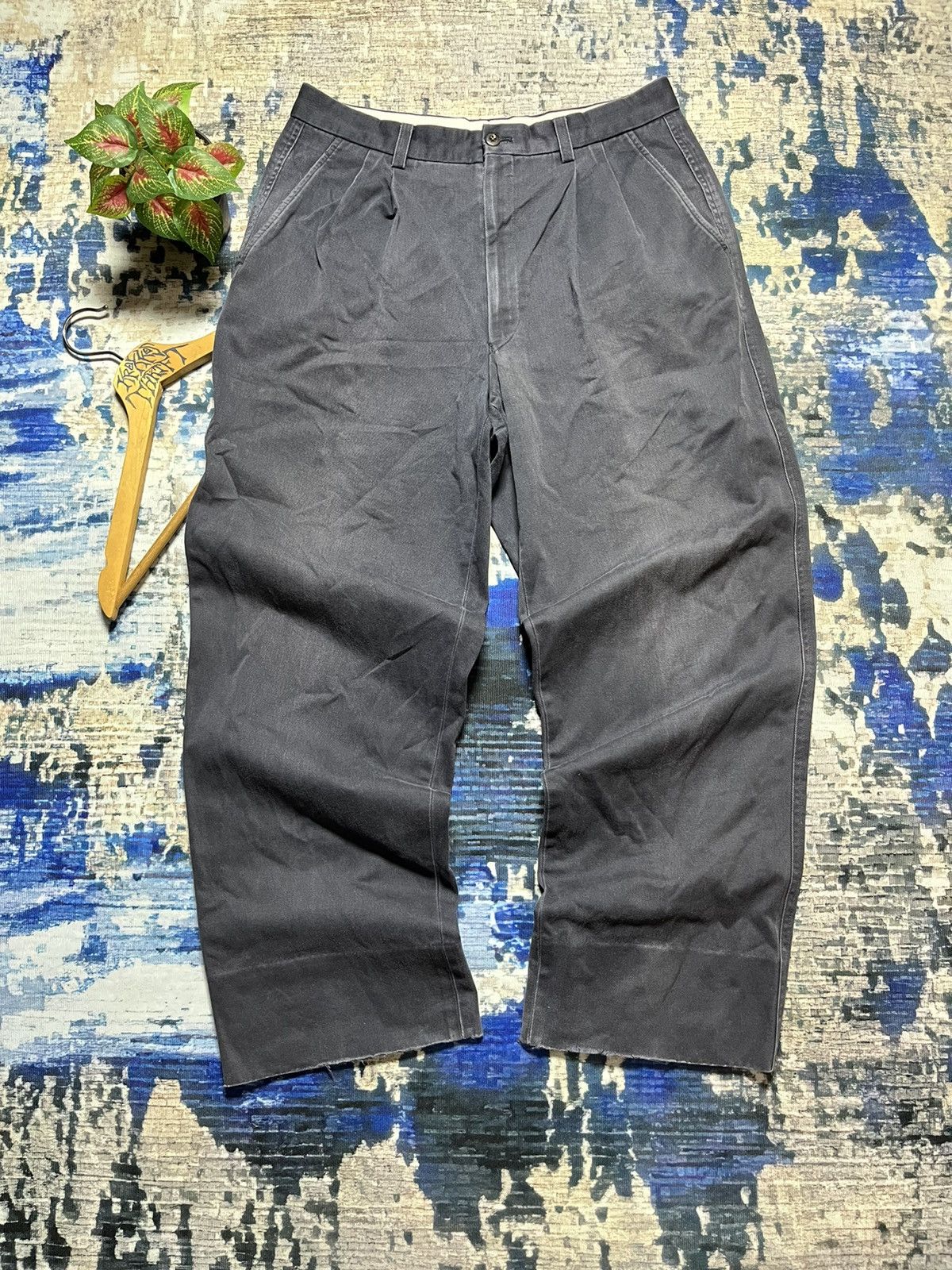 Burberry × Designer × Vintage ⚡️Vintage Burberrys Khakis Straight Cut Pants 90s Size US 32 / EU 48 - 2 Thumbnail