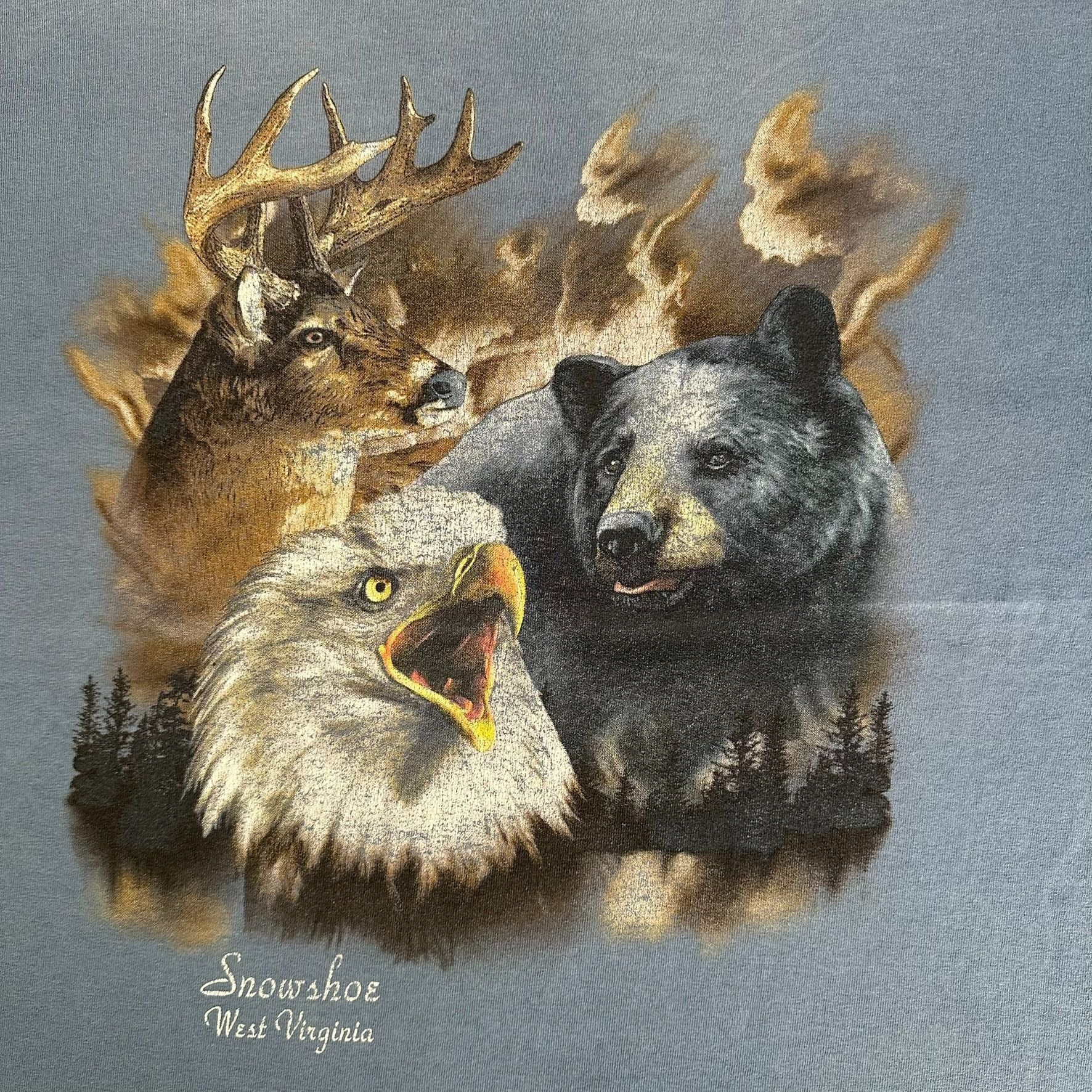 Vintage Vintage 90s West Virginia Wildlife T-Shirt Nature Animals De Size US L / EU 52-54 / 3 - 2 Thumbnail