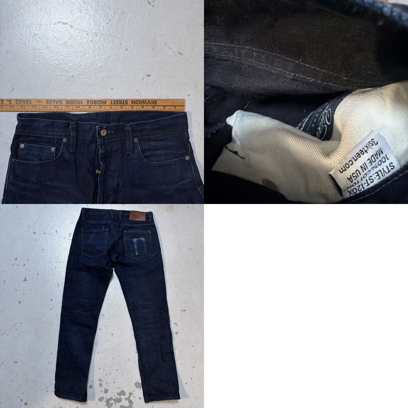 3sixteen 3sixteen Jeans ST-120X Japanese Selvedge Denim Made In USA 32 Blue Denim Jeans 3sixteen Regular Men 32 Vintage Heritage Workwear Tapered Mens Size US 32 / EU 48 - 8 Thumbnail