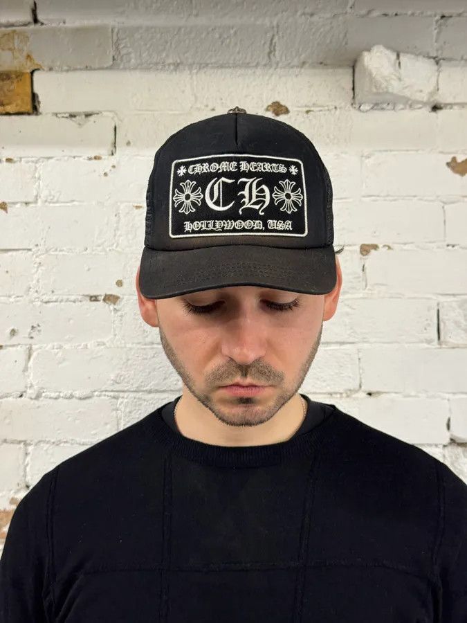 Chrome Hearts Chrome Hearts Hollywood Black Faded Cap Size ONE SIZE - 2 Thumbnail