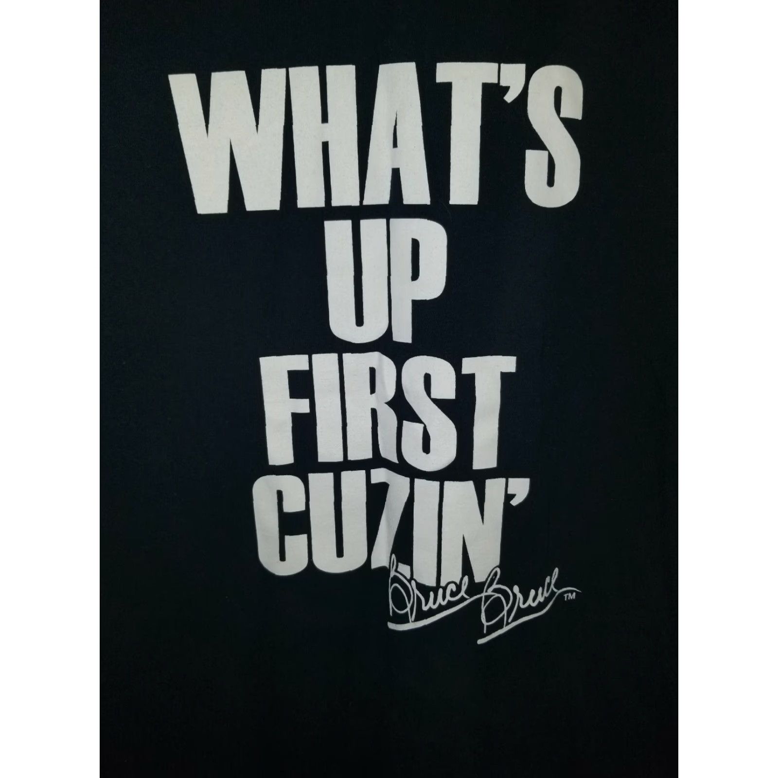 Gildan VINTAGE Bruce Bruce Comedy Tour T-Shirt XL Mens Black Crew Neck Short Sleeve Whats Up First Cousin Size US XL / EU 56 / 4 - 2 Thumbnail