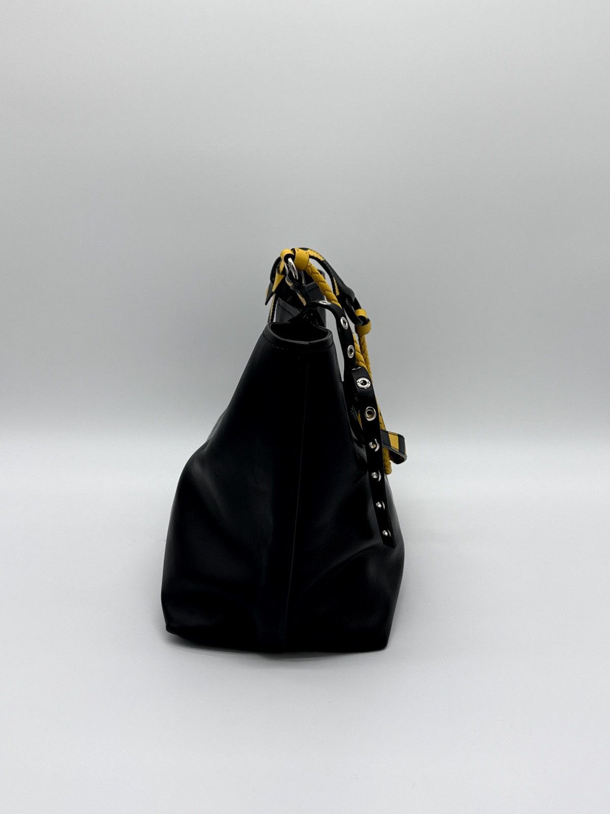 Miu Miu Miu Miu Leather Tote Bag – Black with Silver Hardware Size ONE SIZE - 4 Thumbnail