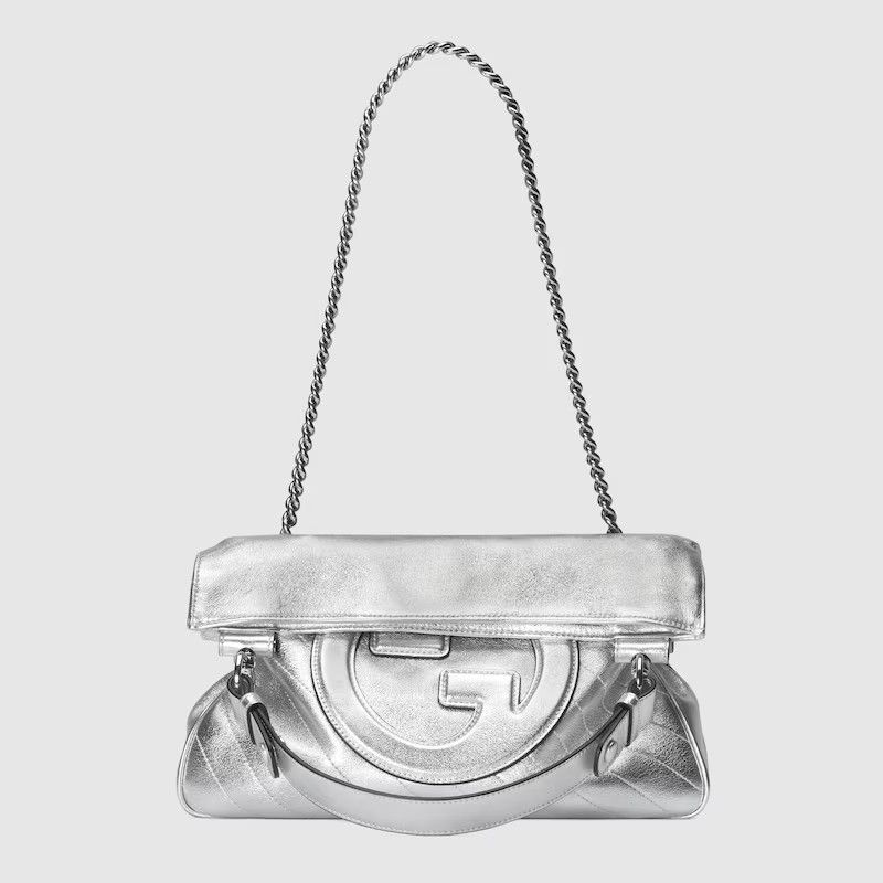 Gucci o1s1wg110225 Size: OS / Blondie Small Tote Bag in Silver Size ONE SIZE - 4 Thumbnail