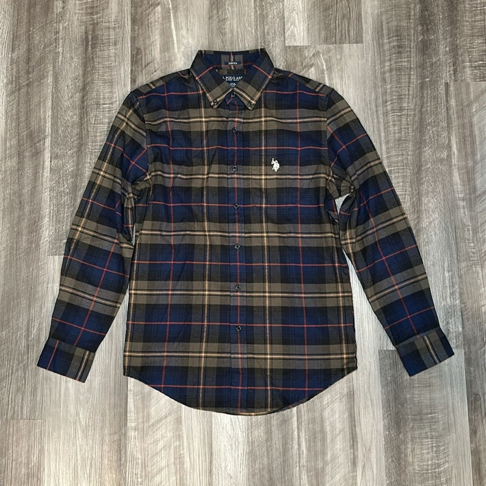 U.S. Polo Assn. U.S. Polo Assn. Stretch Flannel Long Sleeve - Small Size US S / EU 44-46 / 1 - 2 Thumbnail