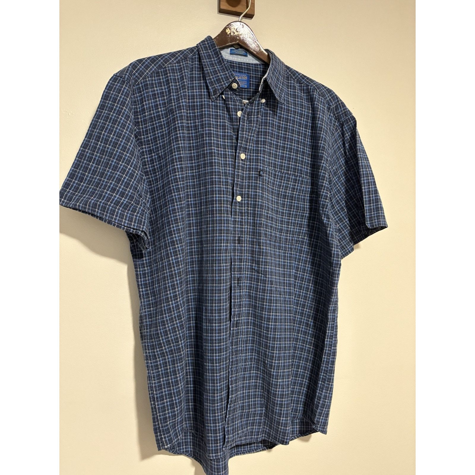 Pendleton Pendleton Button Down SS Shirt Mens L Blue Plaid Preppy Size US L / EU 52-54 / 3 - 4 Thumbnail