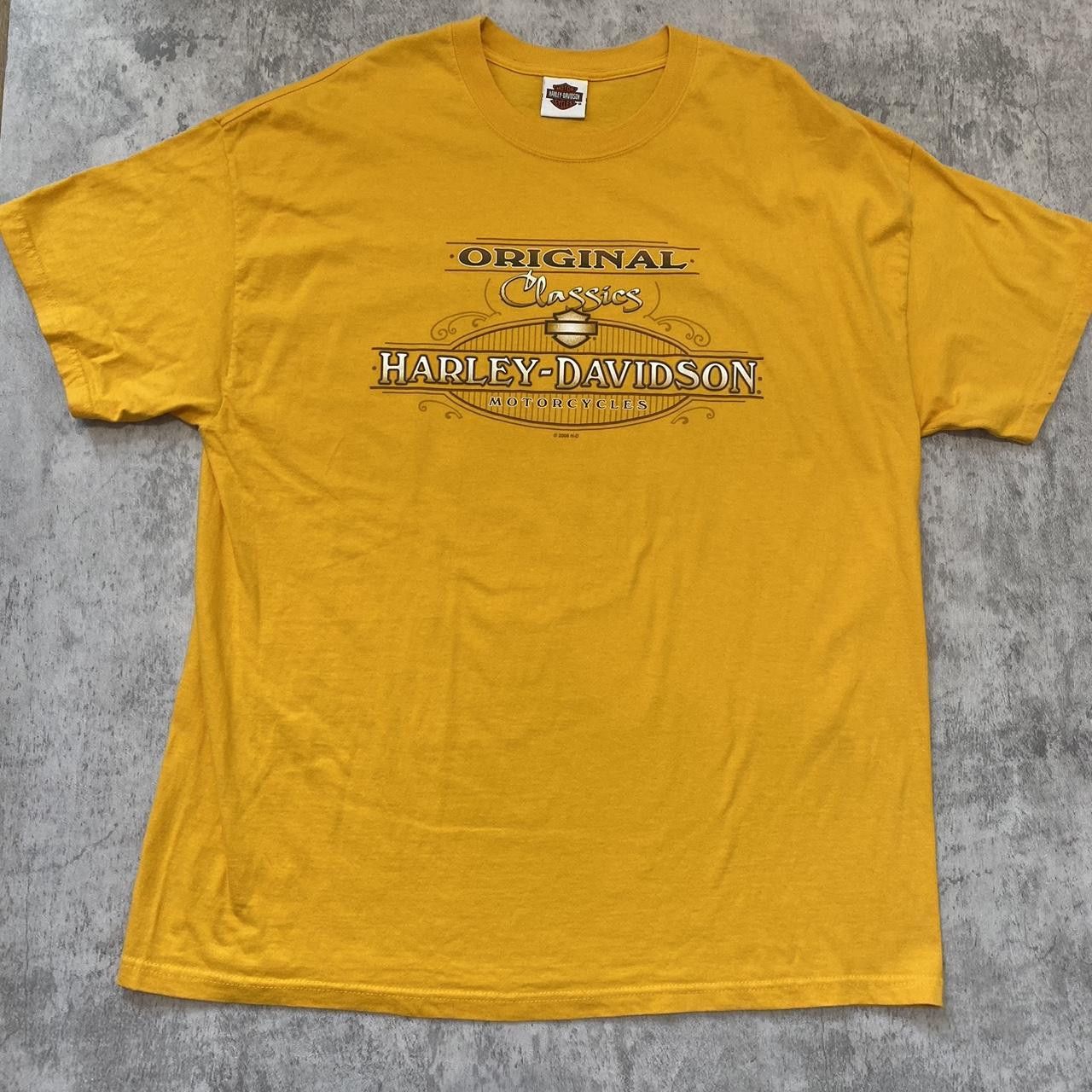 Harley Davidson 2000s Yellow Harley Davidson streetwear teee Size US XL / EU 56 / 4 - 1 Thumbnail