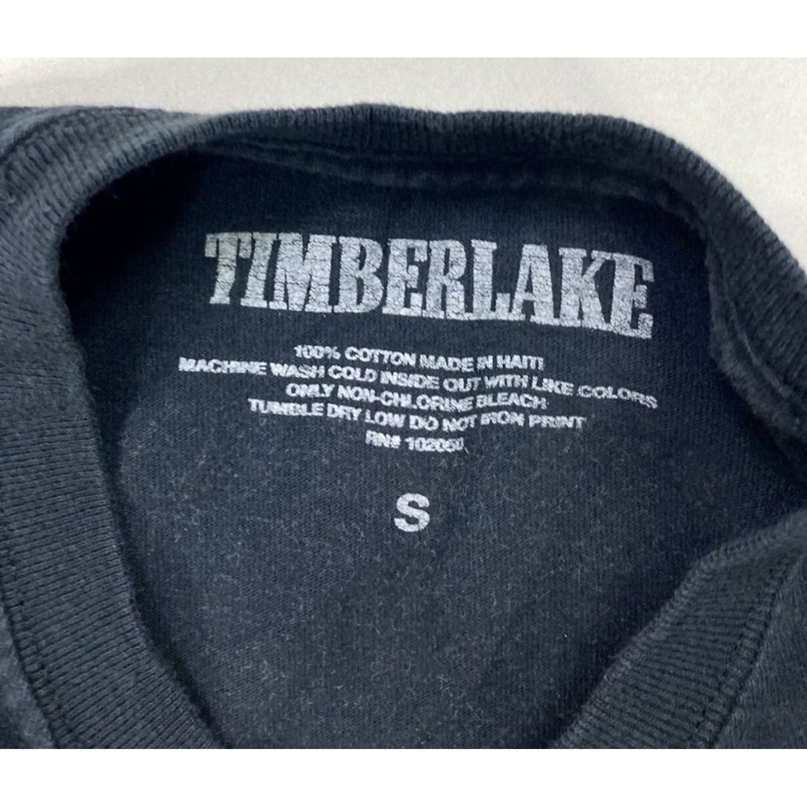 Timberland VINTAGE Timberlake The Man Of The Woods Graphic T-shirt Women Small Black Music Size S / US 4 / IT 40 - 4 Thumbnail