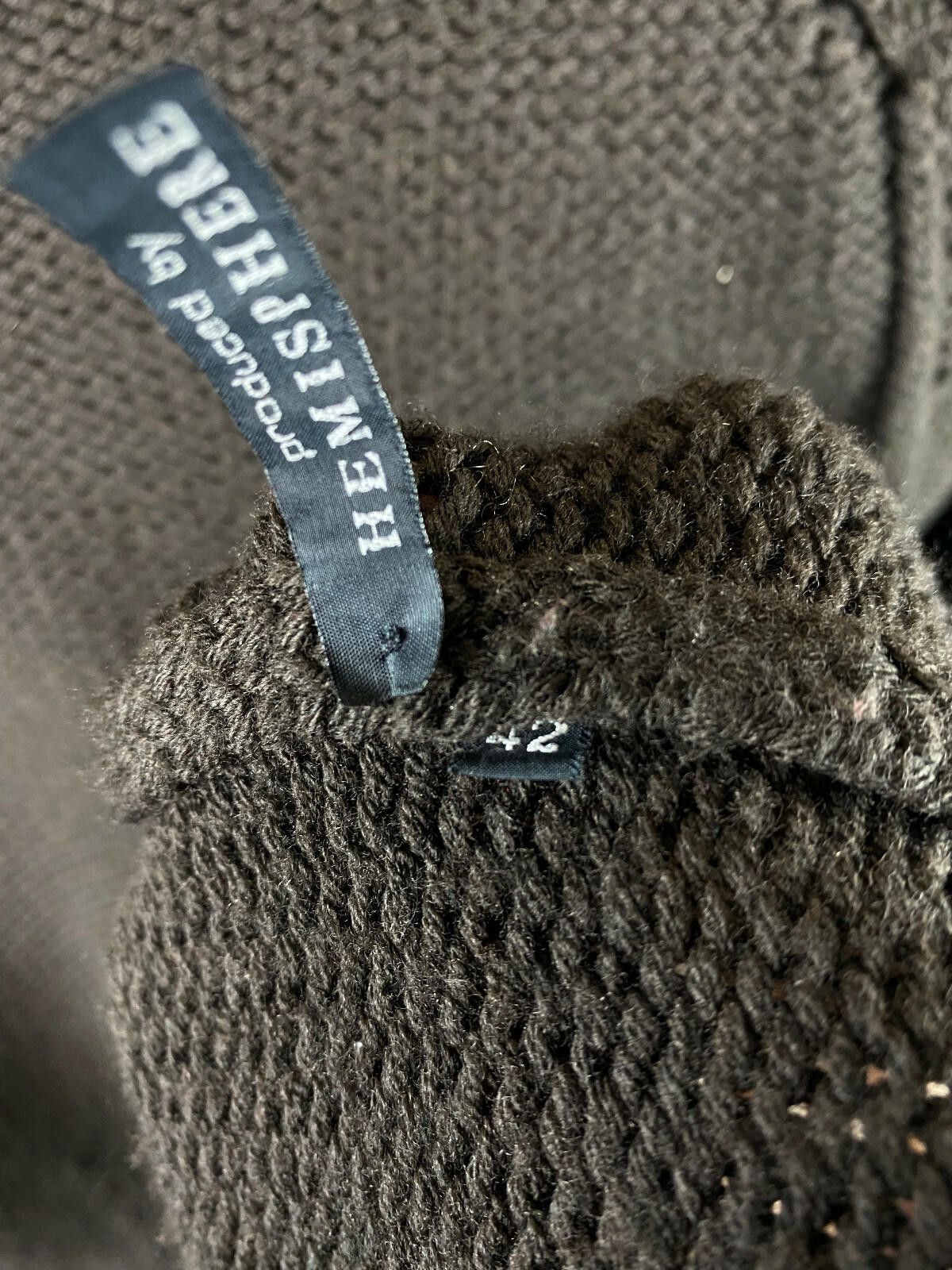 Designer Hemisphere Brown Faux Fur Knited Cardigan Sweater Size 42 Size M / US 6-8 / IT 42-44 - 10 Thumbnail