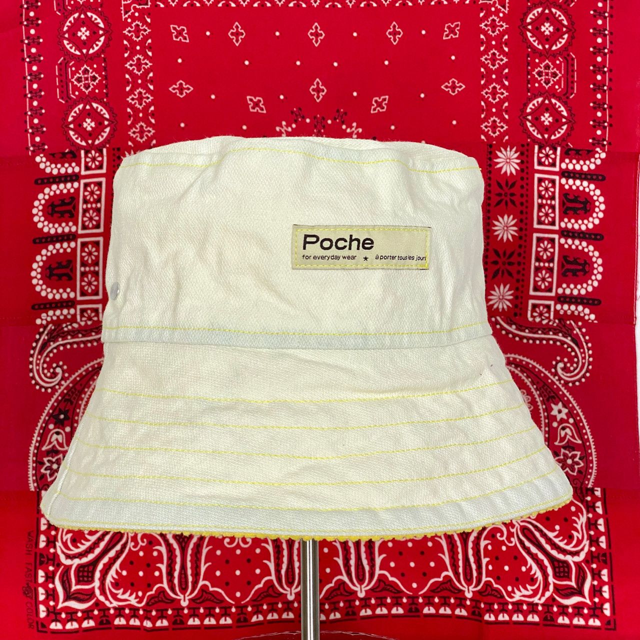 Poche Studio POCHE STUDIO HANDMADE REVERSIBLE BUCKET HAT Size ONE SIZE - 3 Thumbnail