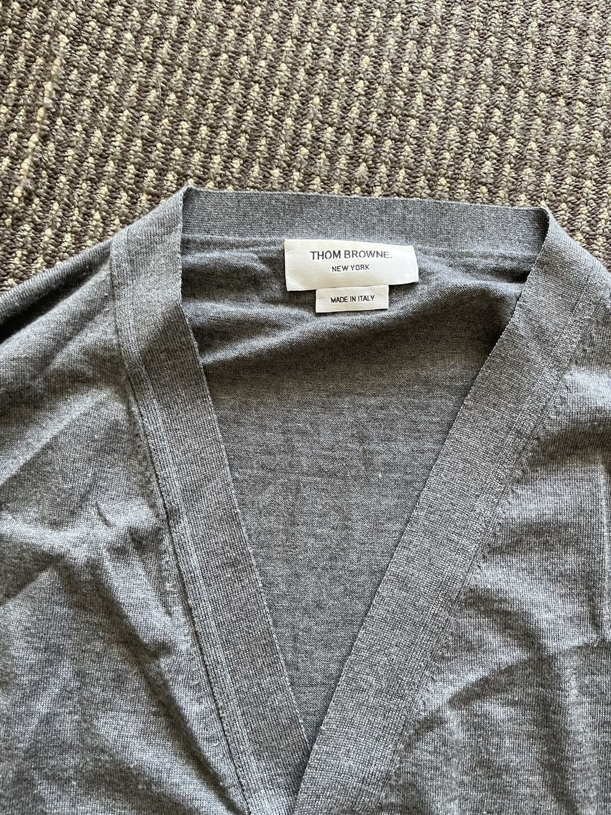 Thom Browne Thom Browne Dark Grey Wool Cardigan Size US M / EU 48-50 / 2 - 3 Thumbnail
