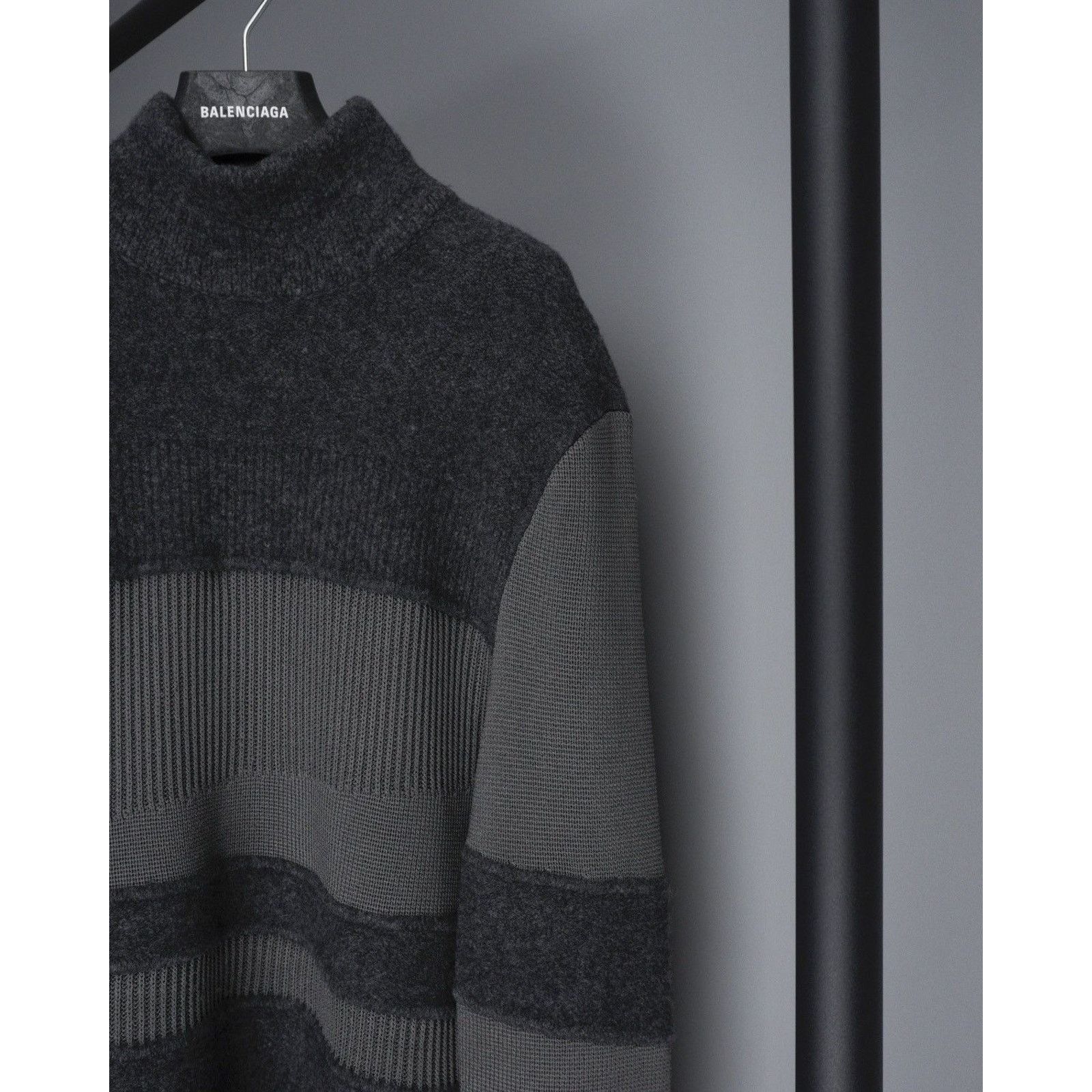 Helmut Lang Vintage helmut lang grey wool roll neck sweater Size US L / EU 52-54 / 3 - 3 Thumbnail