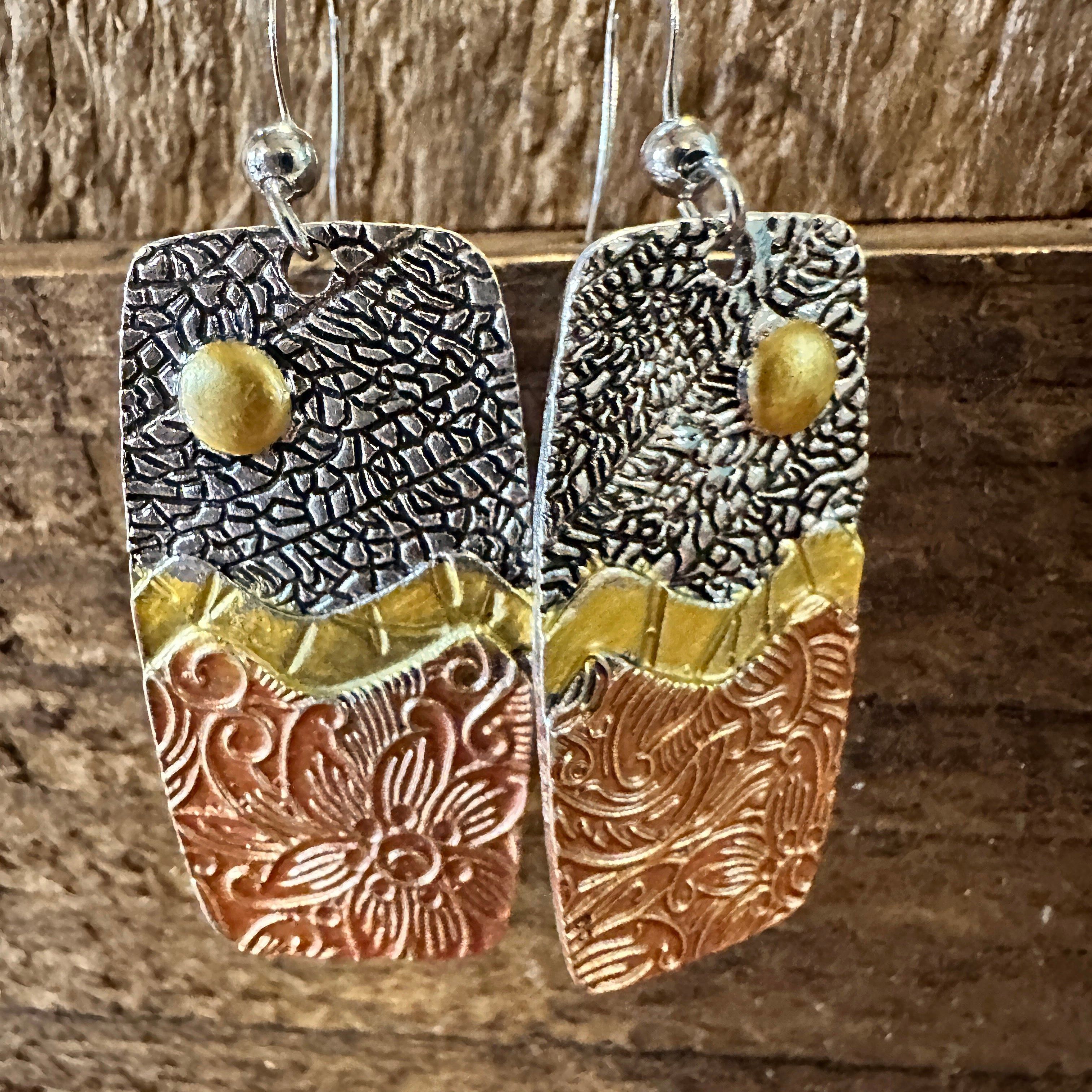 Other Handmade Bohemian Hippie Copper Dangle Earring, Retro Ethnic Size ONE SIZE - 4 Thumbnail