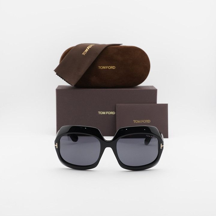 Tom Ford Tom Ford Ren FT1155 01A Sunglasses Black Square Frame Size ONE SIZE - 9 Thumbnail