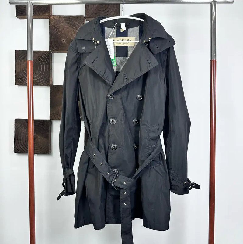 Burberry Burberry Men's Black Polyester Trench Coat Size US L / EU 52-54 / 3 - 1 Thumbnail