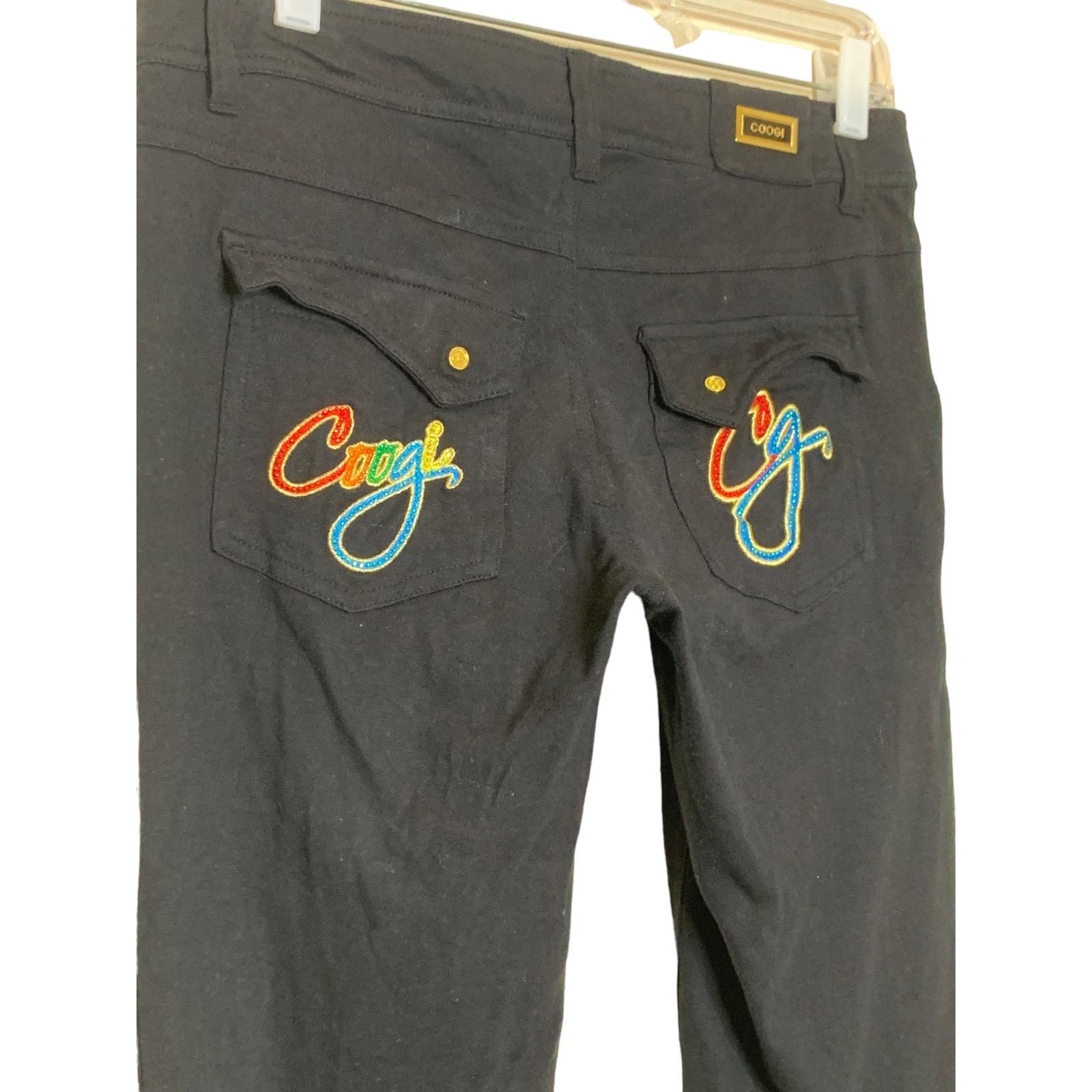Coogi Coogi black embroidered stretch casual pants size 9/10 Size 32" / US 10 / IT 46 - 6 Thumbnail