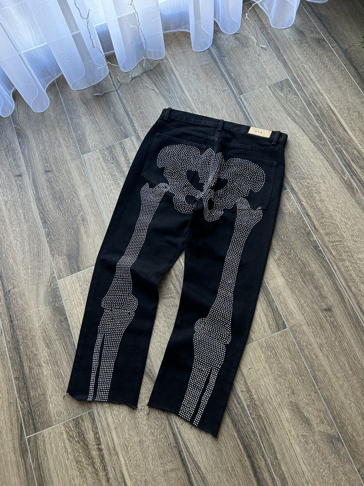 Designer × Ed Hardy Skeleton Full drip Ed hardy style jeans mens y2k Size US 32 / EU 48 - 2 Thumbnail