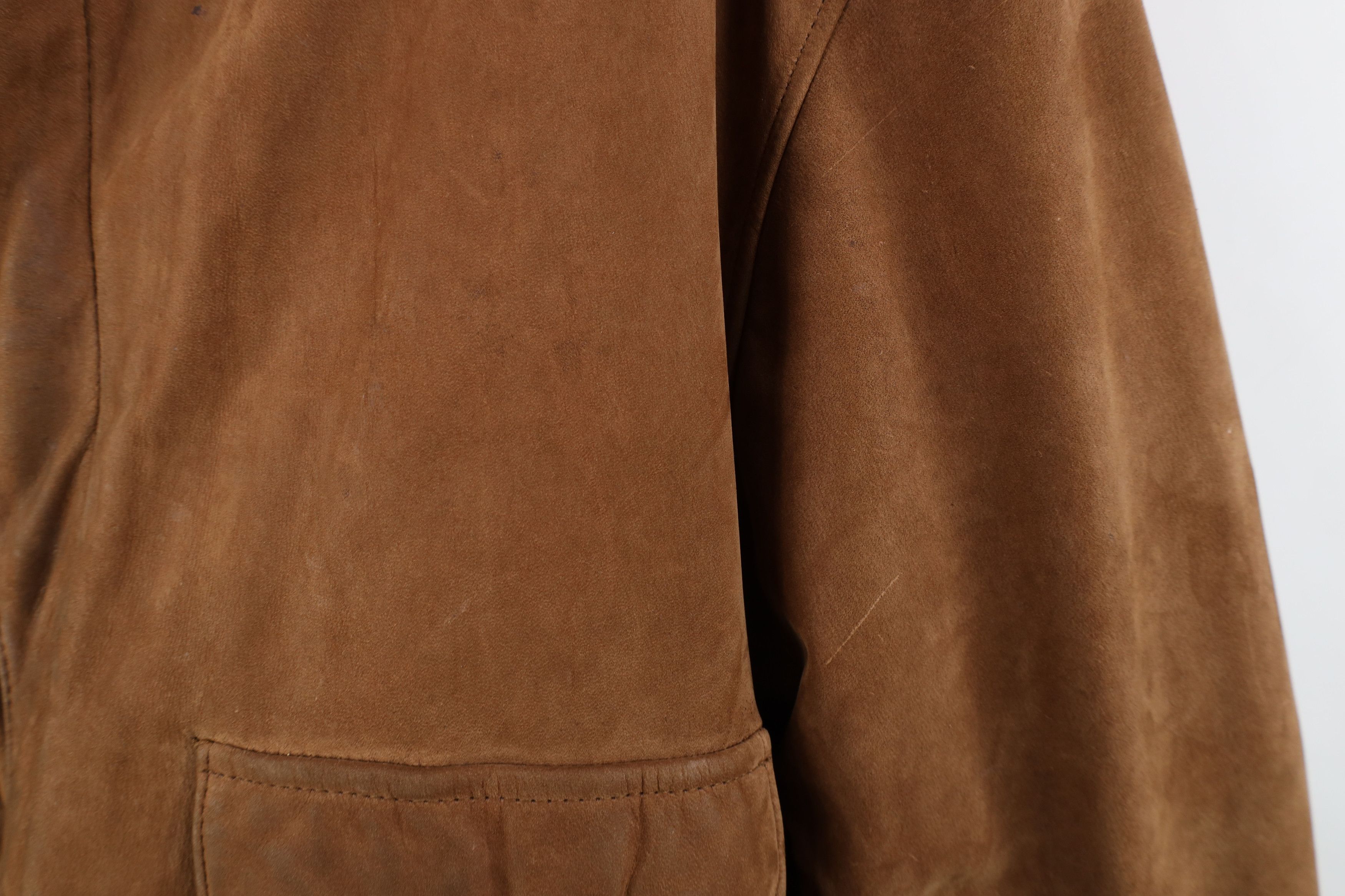 Vintage Vintage 90s Streetwear Suede Leather Flight Bomber Jacket Size US L / EU 52-54 / 3 - 7 Thumbnail