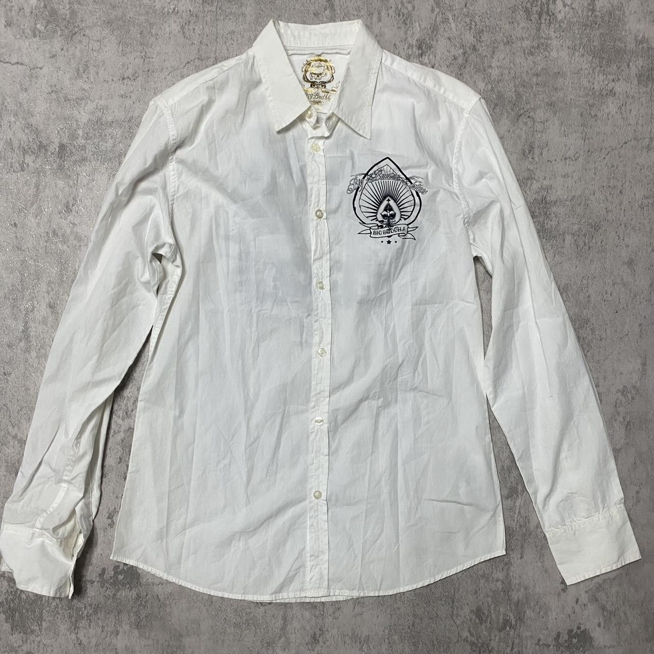 Other White button-up shirt with black Ace of Spades Size US M / EU 48-50 / 2 - 1 Thumbnail