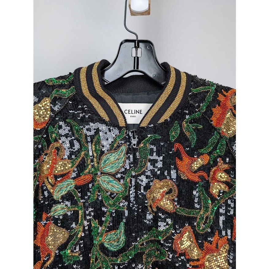 Celine o1rshd1 Teddy Souvenir Jacket Dark Flower in Multicolor Size US M / EU 48-50 / 2 - 3 Thumbnail