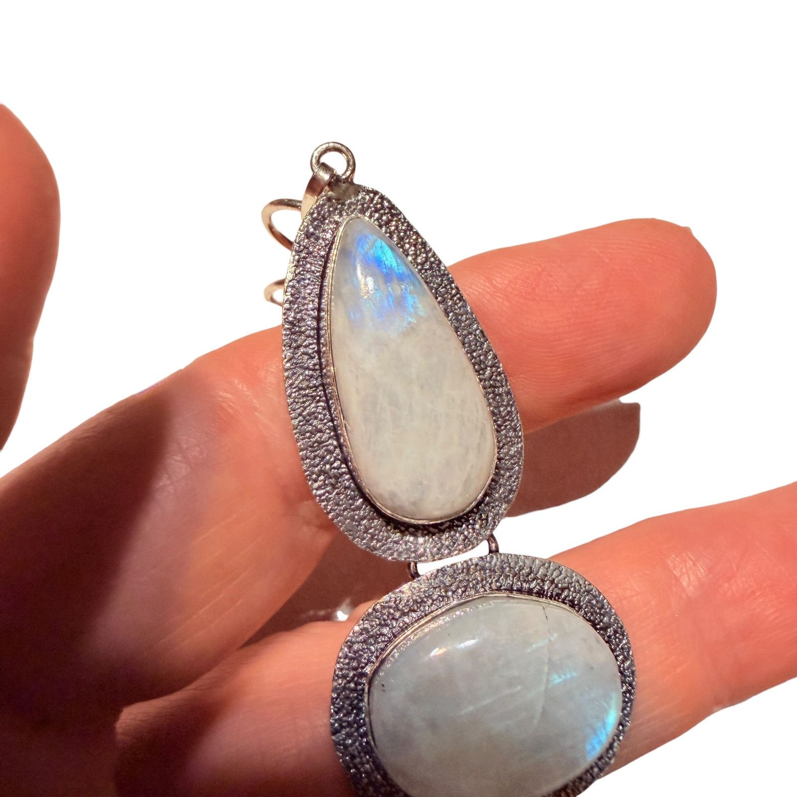 The Unbranded Brand Rainbow Moonstone Bracelet Sterling Silver Plated Size ONE SIZE - 5 Thumbnail