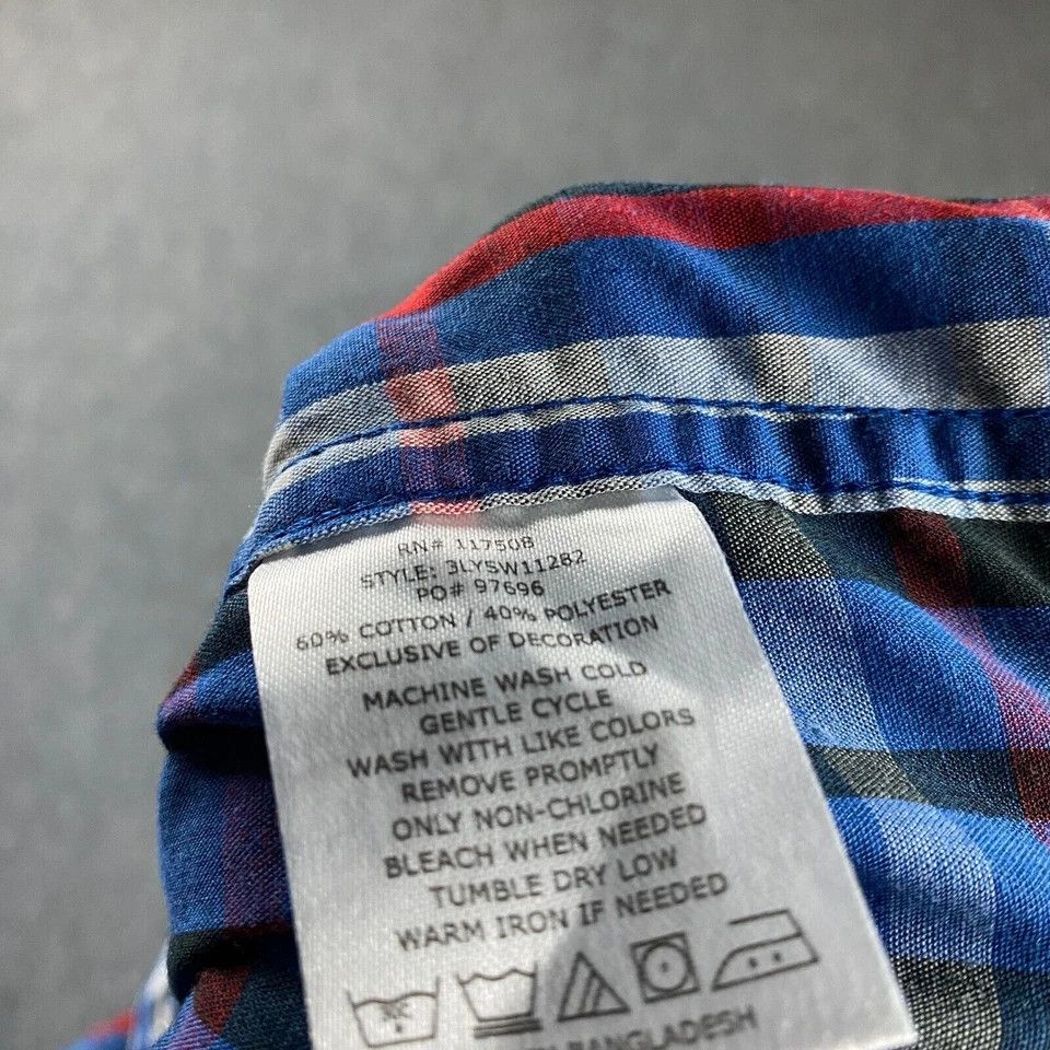 Levi's Levi's Shirt Men's Small Plaid Pearl Snap Short Sleeve Size US S / EU 44-46 / 1 - 7 Thumbnail
