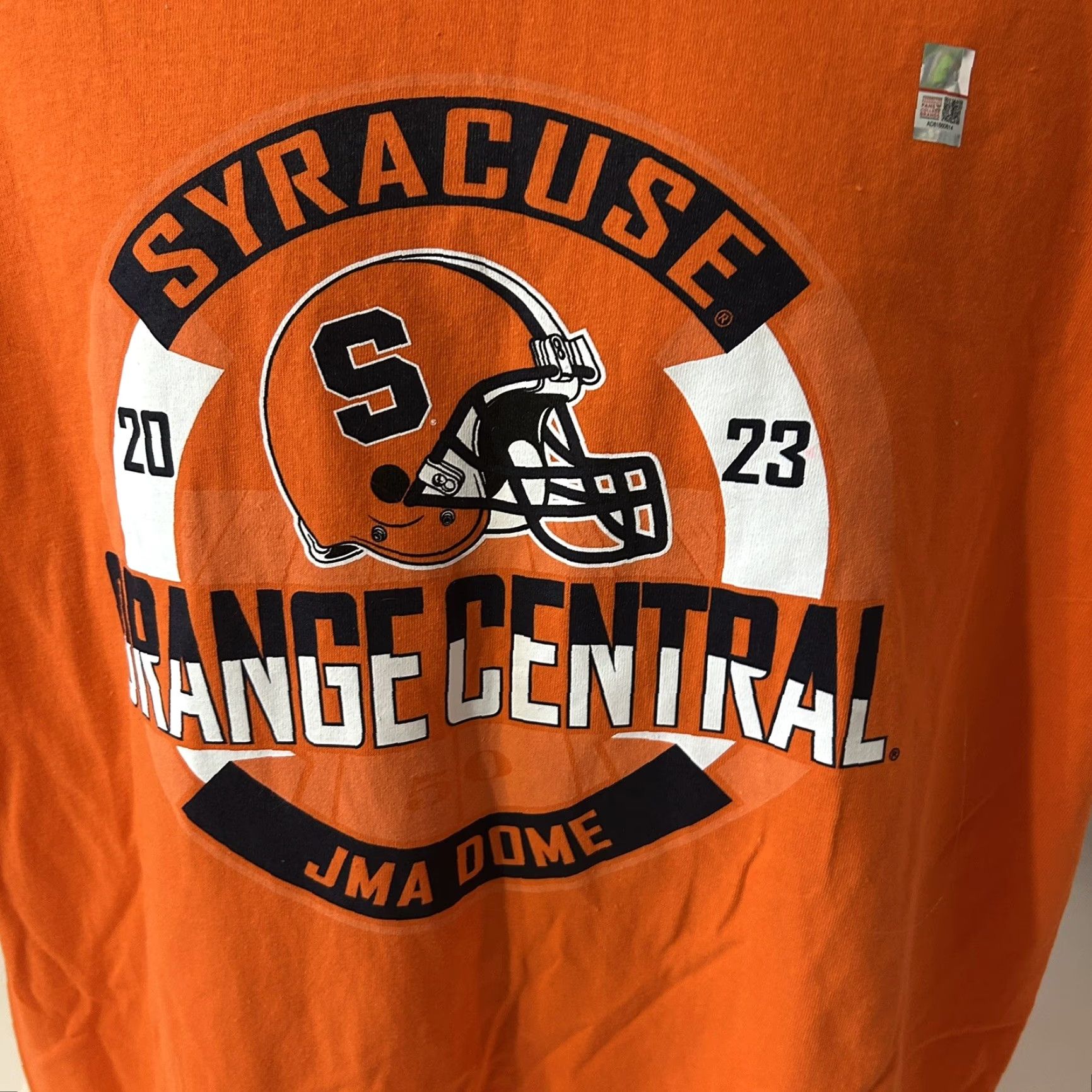 Vintage Syracuse Football Orange Central JMA Dome Shirt Men XL 2023 Orange Short Sleeve Blue 84 T-Shirt Logo Crew Neck Size US XL / EU 56 / 4 - 6 Thumbnail