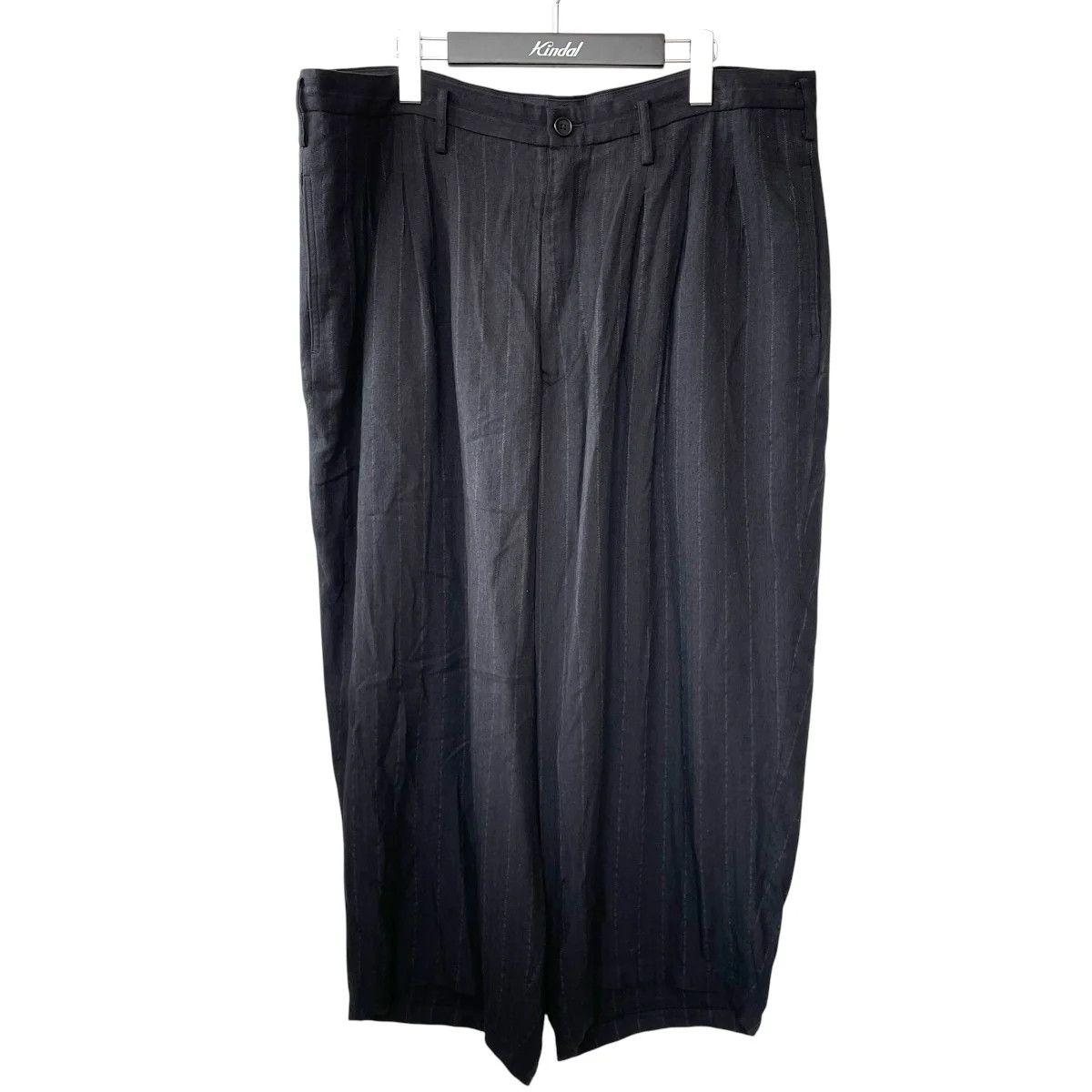 Yohji Yamamoto BLACK Scandal Yohji Yamamoto/Striped Wide Slacks Pants Size US 37 - 1 Thumbnail