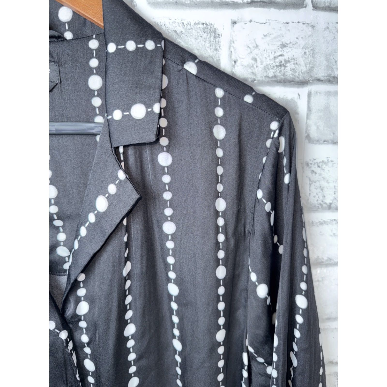 Vintage VINTAGE Kate Spade NEW YORK Black White Poka Dots Blouse XL Womens XS? Wait. Size XL / US 12-14 / IT 48-50 - 3 Thumbnail