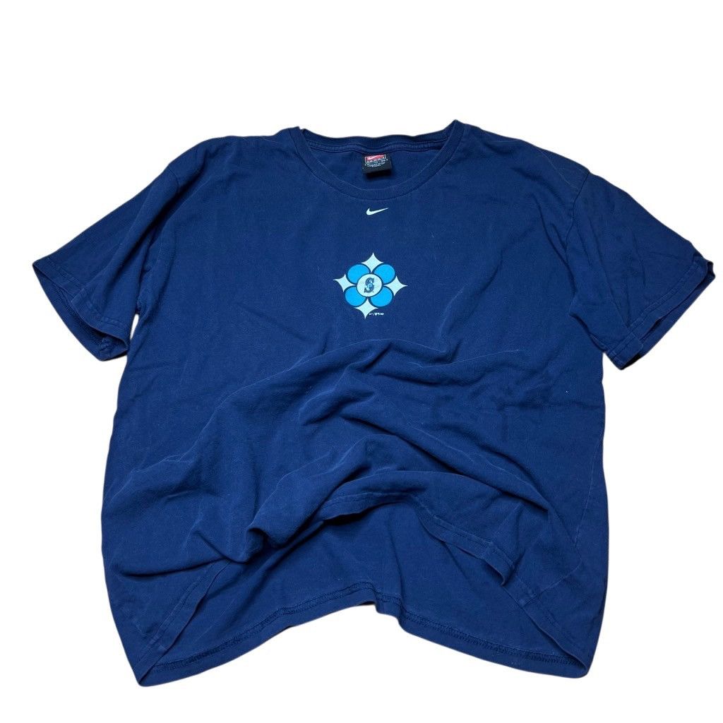 Nike Y2K Nike Center Swoosh Seattle Mariners Cropped T Shirt XL Size US XL / EU 56 / 4 - 1 Thumbnail