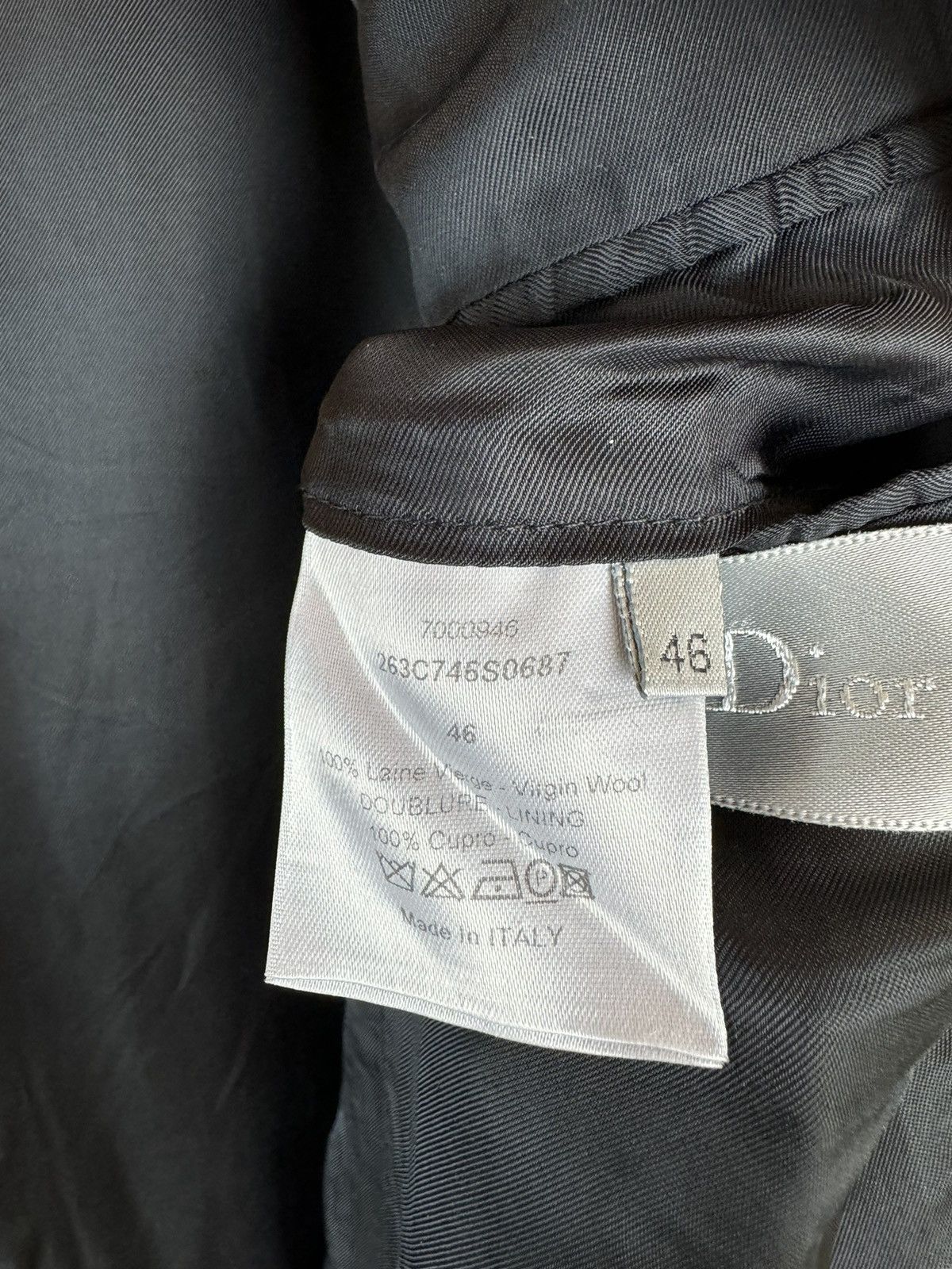 Dior Dior unisex black wool blazer tuxedo jacket one button IT46 Size 46R - 20 Thumbnail