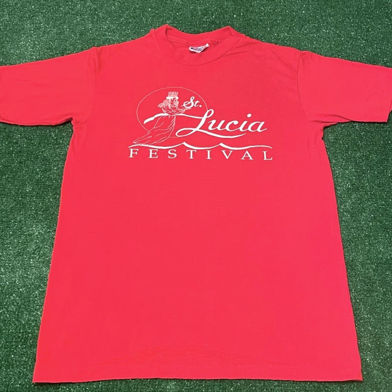 Vintage VINTAGE St. Lucia Festival Jazz Band Art VTG Shirt Mens Size M Red 80s 90s Jazz Festival Shirt Mens M Size US M / EU 48-50 / 2 - 3 Thumbnail