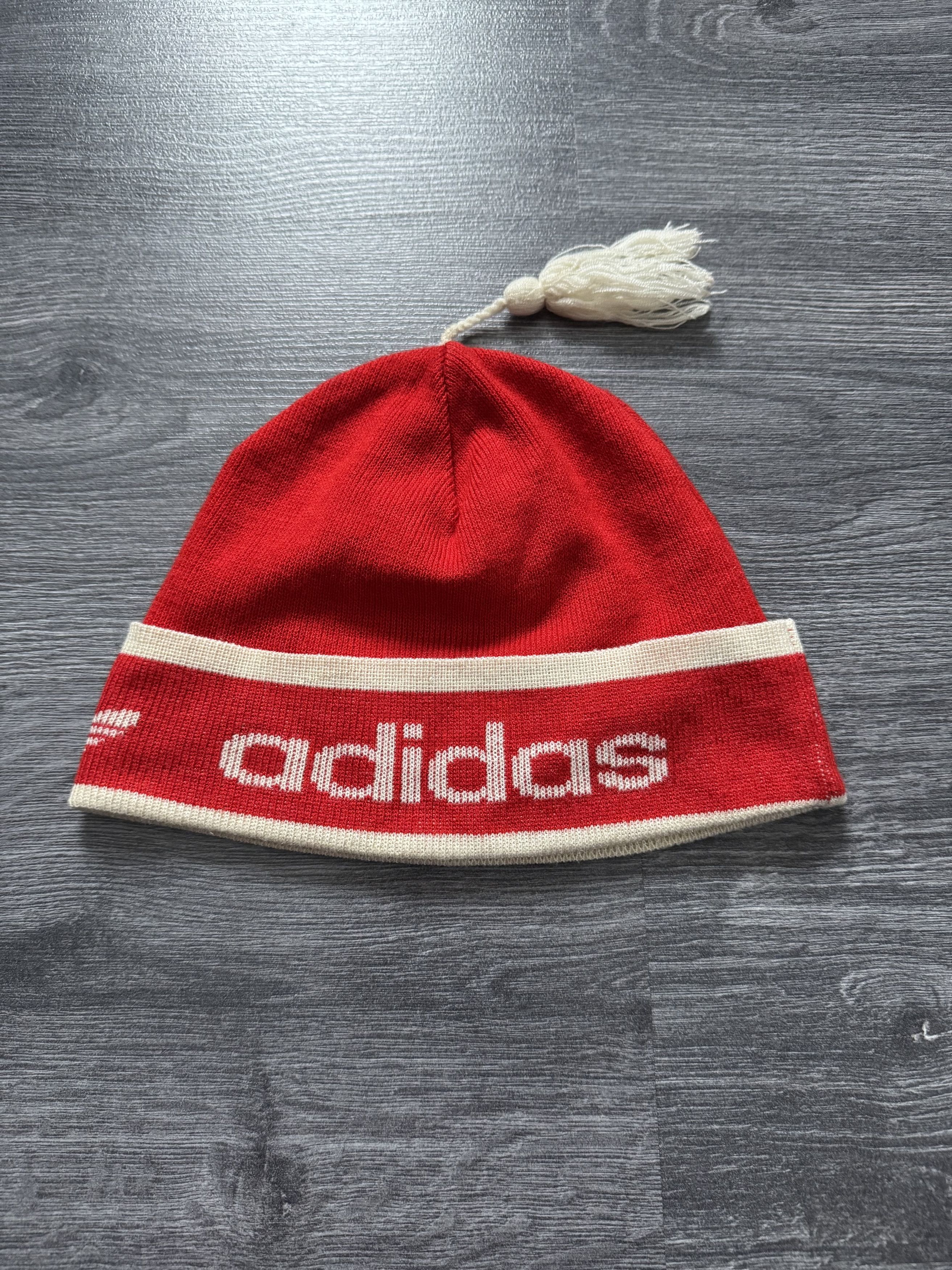 Adidas Vintage 70s - 80s Adidas West Germany Beanie Wool Hat Size ONE SIZE - 1 Thumbnail