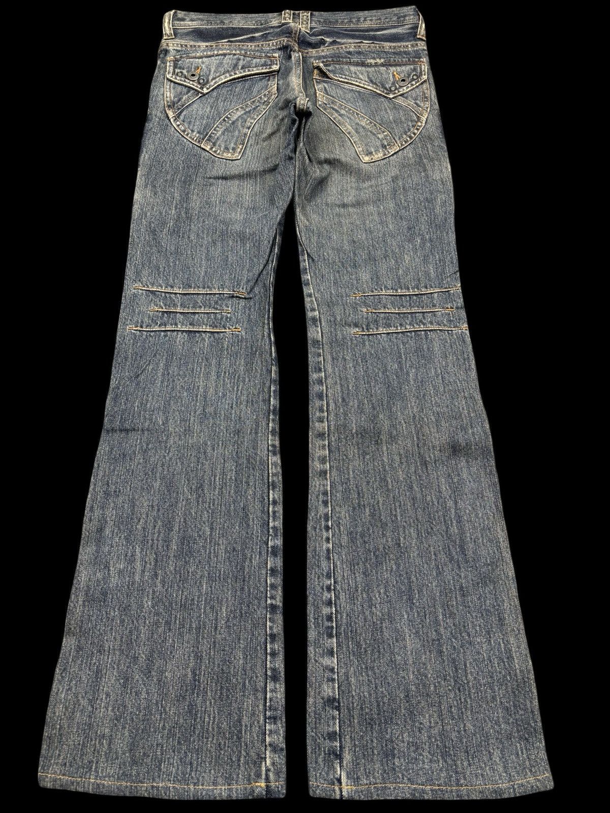 Japanese Brand 💥SUPER FLARE💥EDGE RUPERT Multipocket Flare Punk Jeans F701 Size US 29 - 2 Thumbnail