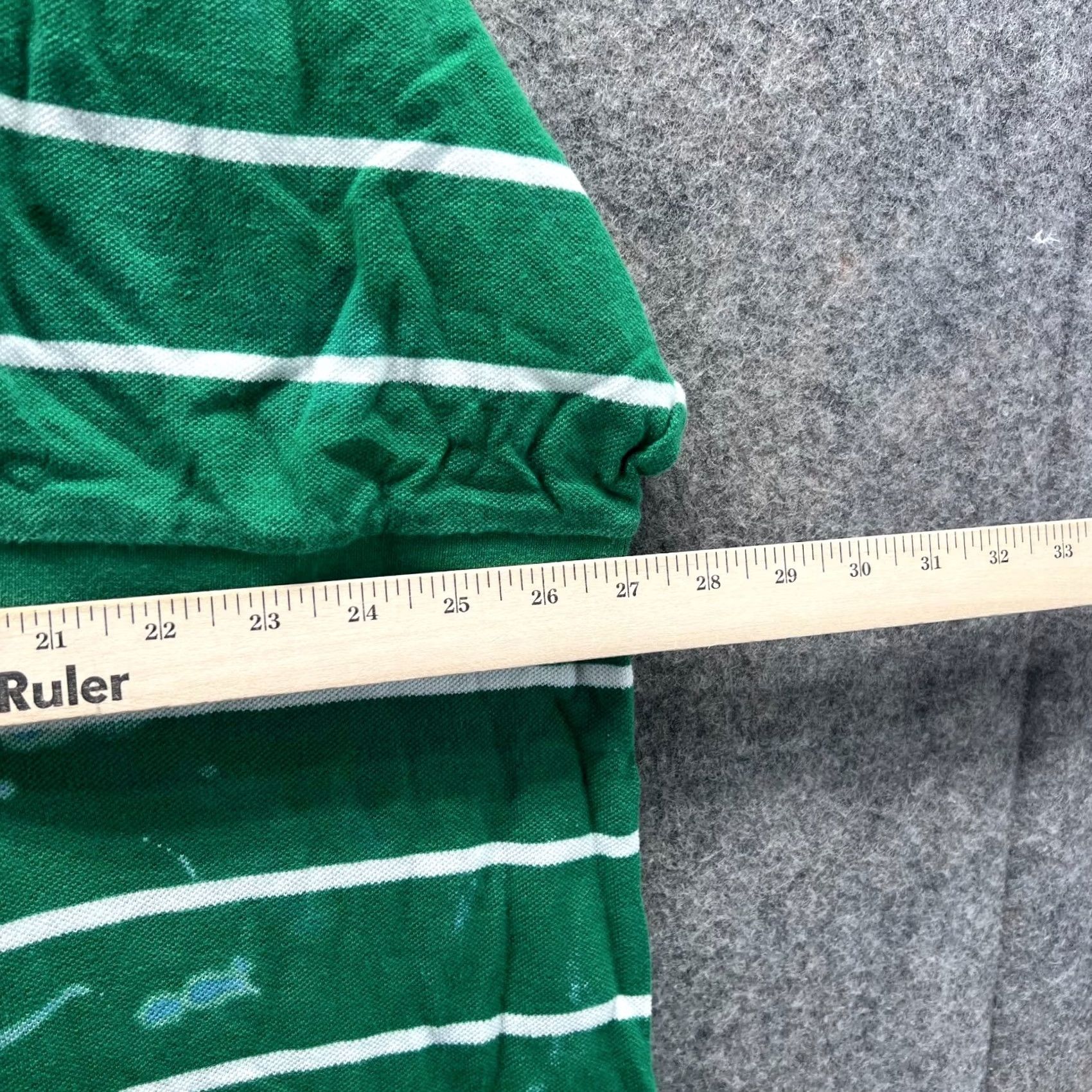 Polo Ralph Lauren VINTAGE Ralph Lauren Polo Shirt Mens 2XLT Green Stripes Polo Ralph Lauren Shirt Geometric Preppy 90s/Rugby/Golf Mens 2XLT Green Size US XXL / EU 58 / 5 - 3 Thumbnail