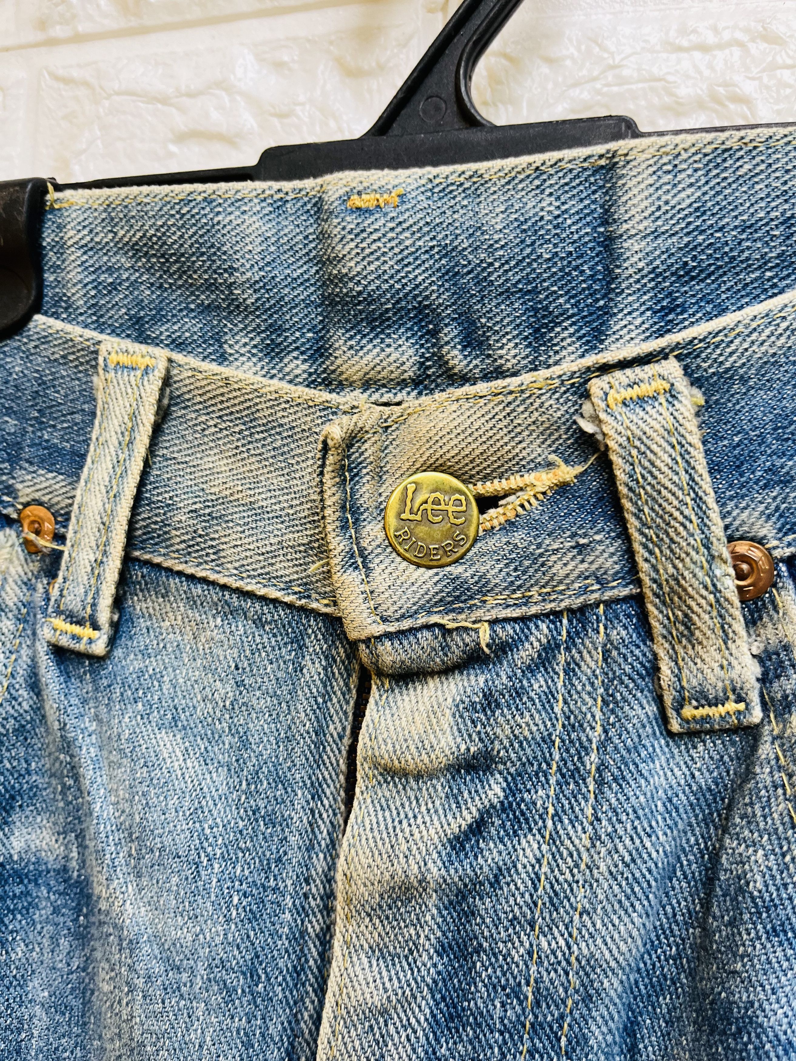 Lee × Vintage Vintage 80s LEE Rider Distressed Designer Fashion Style Size US 27 - 5 Thumbnail