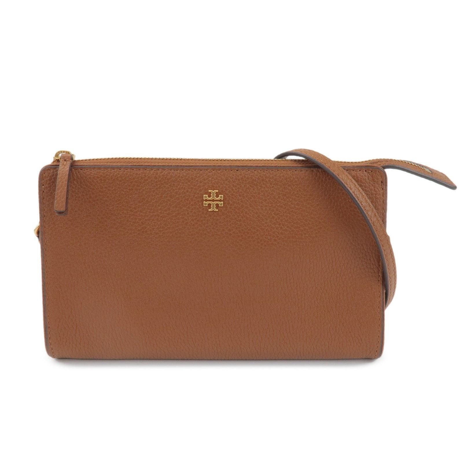 Tory Burch Tory Burch Double T Leather Crossbody Bag Brown Size ONE SIZE - 1 Thumbnail